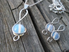 Nerezový přívěšek s larimarem