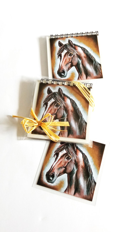 bloček+magnetický obrázek-KŮŇ-SLEVA bloček kun 