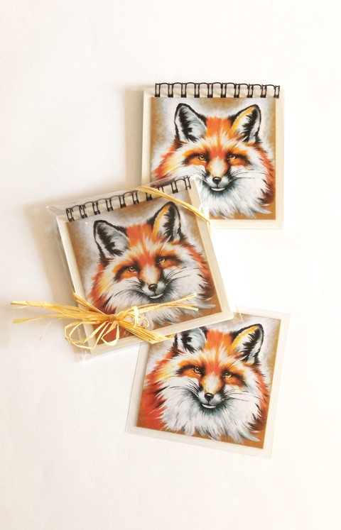 bloček+magnetický obrázek-LIŠKA bloček liška 