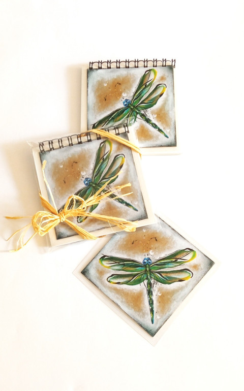 bloček+magnetický obrázek-VÁŽKA vážka bloček 