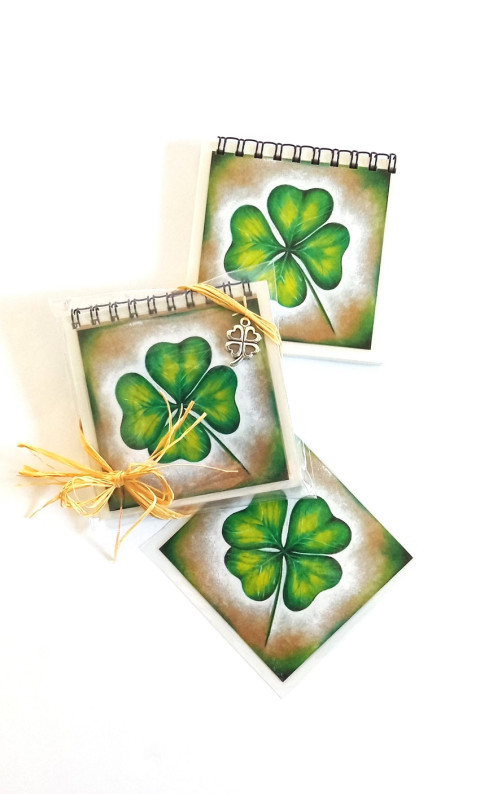 bloček+magnetický obrázekČTYŘLÍSTEK čtyřlístek bloček 