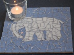 PODLOŽKA POD SVÍČKU/HRNEK - SKLO 2