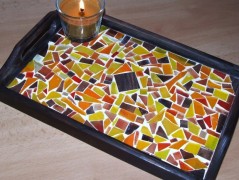 PODLOŽKA POD SVÍČKU/HRNEK - SKLO 2