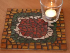 PODLOŽKA POD SVÍČKU/HRNEK - SKLO 2