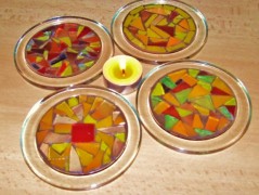 PODLOŽKA POD SVÍČKU/HRNEK - SKLO 2