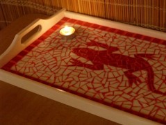 PODLOŽKA POD SVÍČKU/HRNEK - SKLO 2