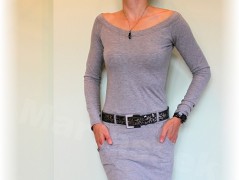 Šaty s řasením v pase vz.701