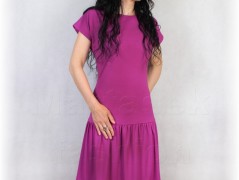 Šaty s řasením v pase vz.701