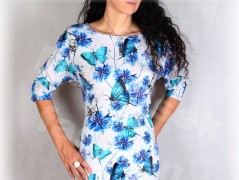 Šaty s řasením v pase vz.701