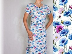 Šaty s řasením v pase vz.701