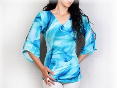 Šaty s řasením v pase vz.701