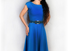 Šaty s řasením v pase vz.701