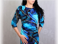 Šaty s řasením v pase vz.701