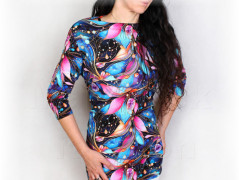 Šaty s řasením v pase vz.701