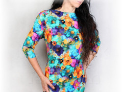 Šaty s řasením v pase vz.701