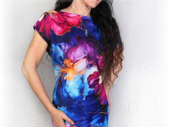 Šaty s řasením v pase vz.701