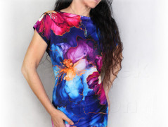 Šaty s řasením v pase vz.701