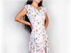 Šaty s řasením v pase vz.701