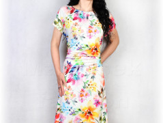 Šaty s řasením v pase vz.701