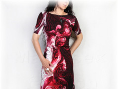 Šaty s řasením v pase vz.701