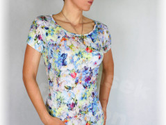 Šaty s řasením v pase vz.701