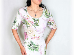 Šaty s řasením v pase vz.701