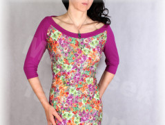 Šaty s řasením v pase vz.701