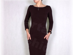 Šaty s řasením v pase vz.701