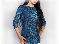 Šaty s řasením v pase vz.701