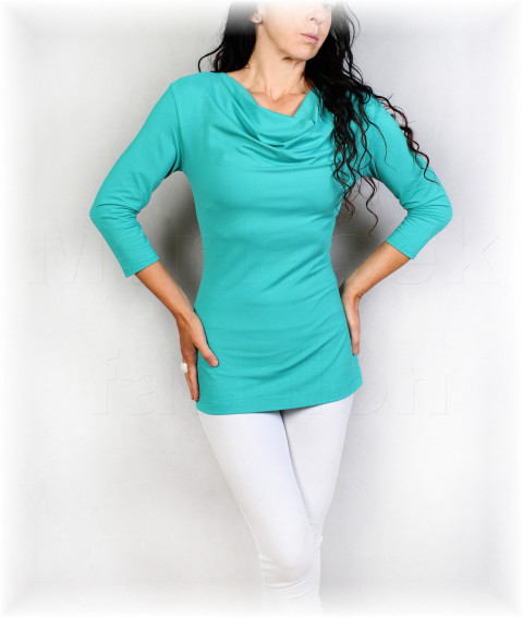 Triko vz.967 více barev modrá halenka fialová růžová bílá černá triko tyrkysová řasení 