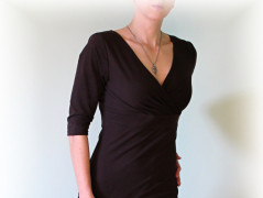 Šaty s řasením v pase vz.701