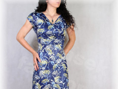 Šaty s řasením v pase vz.701