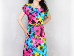 Šaty s řasením v pase vz.701