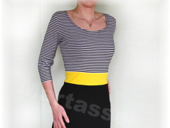 Šaty s řasením v pase vz.701