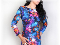 Šaty s řasením v pase vz.701