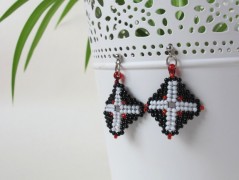 Přání vyšívané Fialové pomněnky