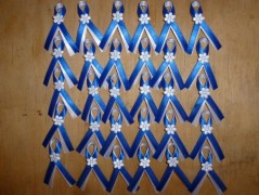 Světle fialové svatební vývazky