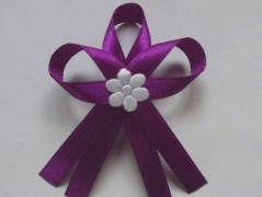 Světle fialové svatební vývazky