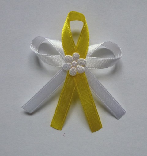 Žlutý svatební vývazek I. mašle svatba kytička kytka mašlička svatební mašličky vonička vývazky vývazek voničky 