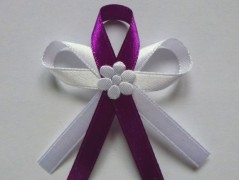 Světle fialové svatební vývazky