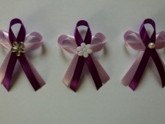 Světle fialové svatební vývazky