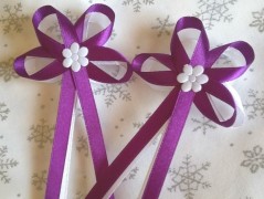 Světle fialové svatební vývazky