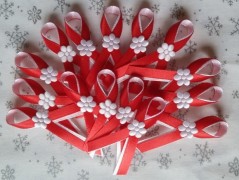 Světle fialové svatební vývazky