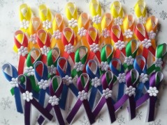 Světle fialové svatební vývazky