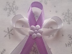 Světle fialové svatební vývazky