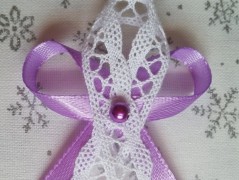 Světle fialové svatební vývazky