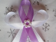 Světle fialové svatební vývazky