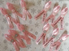 Světle fialové svatební vývazky