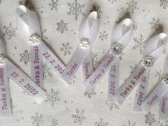 Světle fialové svatební vývazky