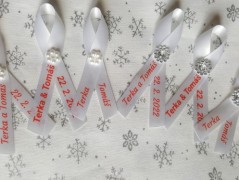 Světle fialové svatební vývazky